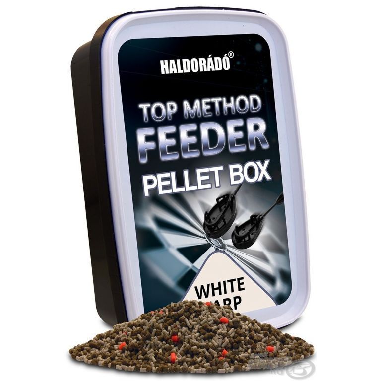 HALDORÁDÓ Top Method Feeder Pellet Box - WHITE CARP