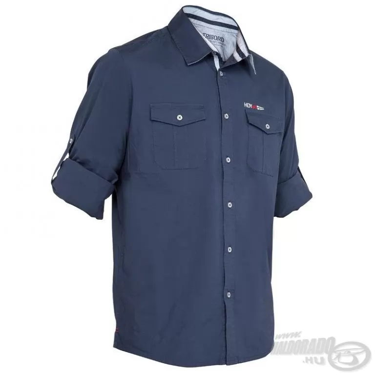 HALDORÁDÓ TRIBORD UPF 40+ UV szűrős ing sötétkék L/XL HALDORÁDÓ TRIBORD UPF 40+ UV szűrős ing sötétkék L/XL
