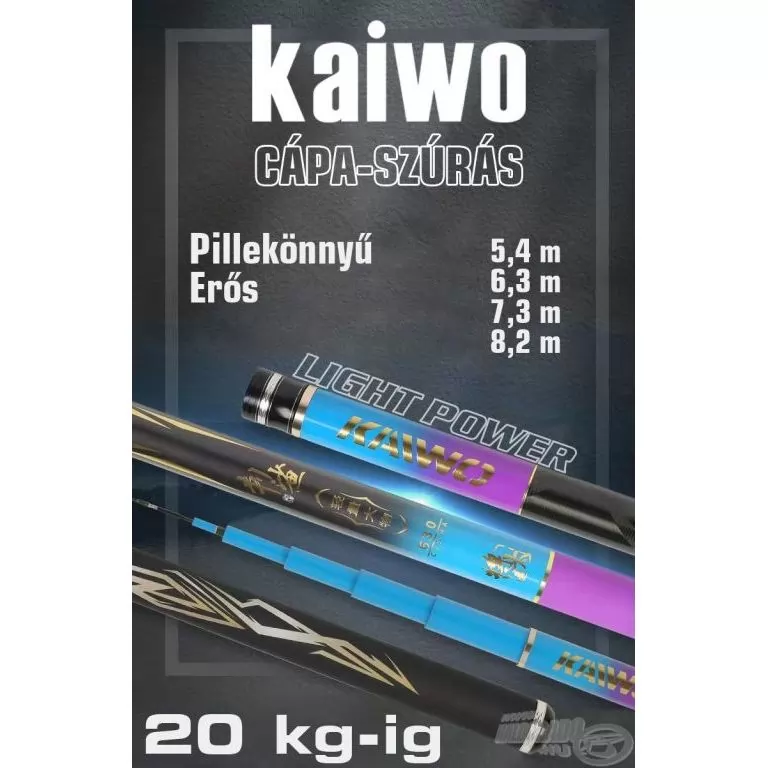 KAIWO Cápa-szúrás 7,2 m LE - pillekönnyű és erős spiccbot maximum 20 kg-os halakig / 1