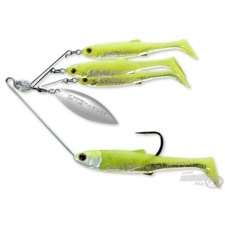 LIVETARGET Minnow Spinner Rig Small - Chartreuse / Silver