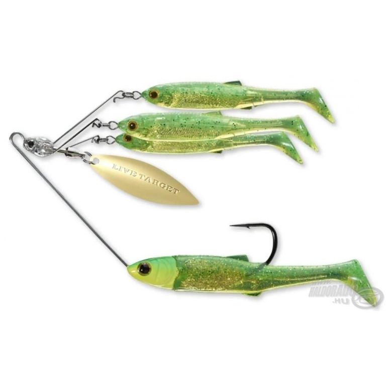 LIVETARGET Minnow Spinner Rig Small - Lime Chartreuse / Gold