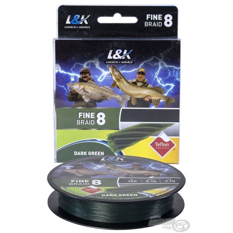 L&K Fine Braid 8 Dark Green - 0,06 mm