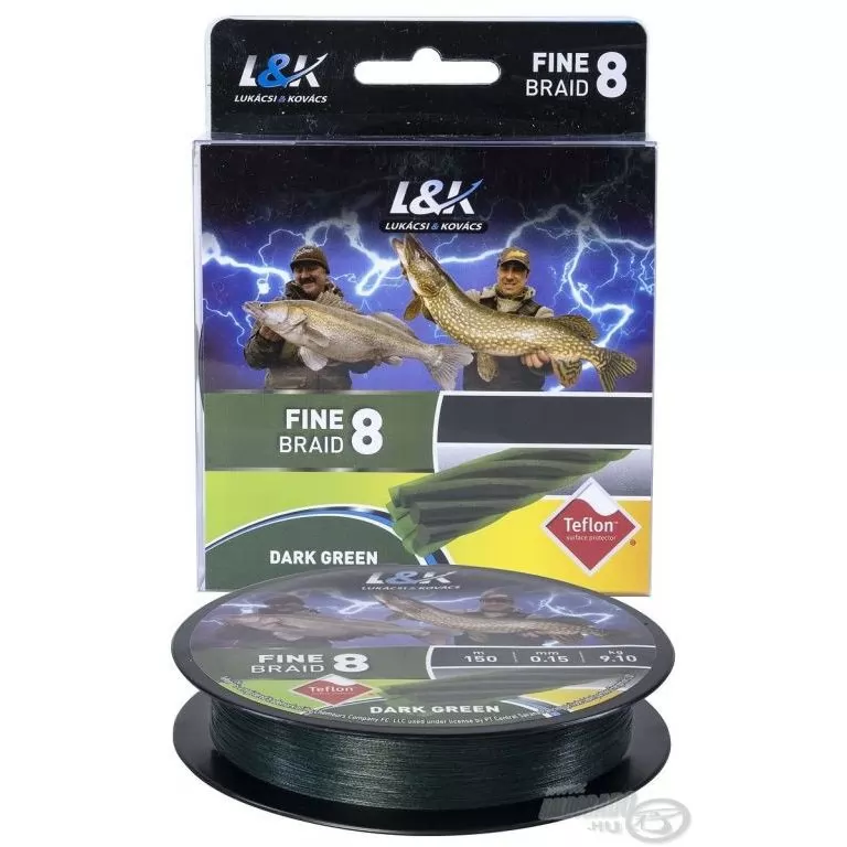 L&K Fine Braid 8 Dark Green - 0,15 mm / 1