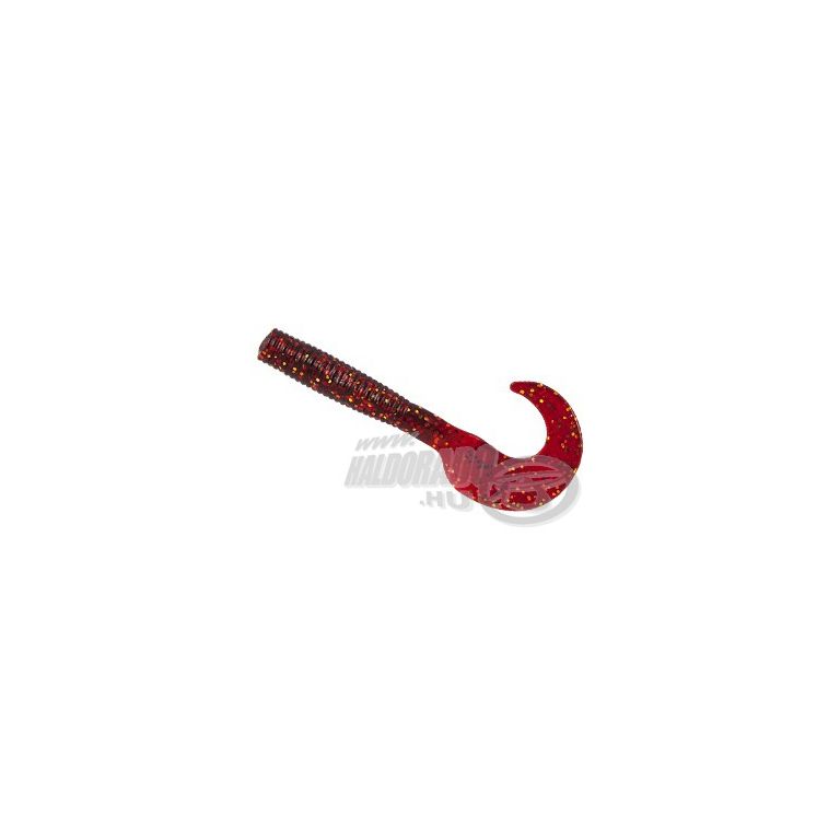 L&K Grub Hunter twister 5,5 cm - 002 piros csillámos