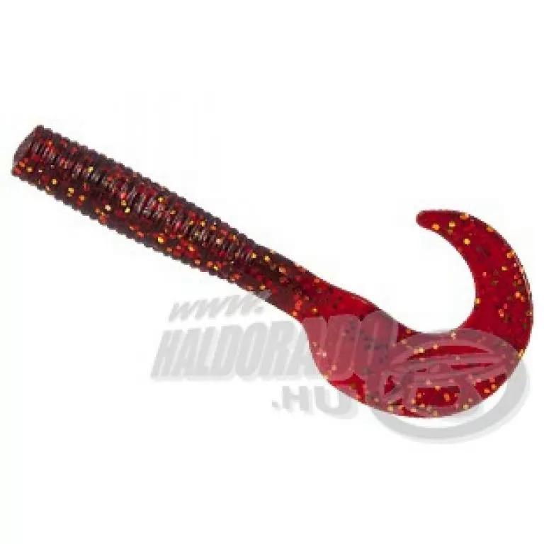 L&K Grub Hunter twister 5,5 cm - 002 piros csillámos / 1