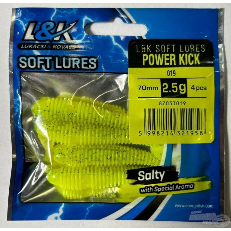 L&K Power Kick 7 cm - 019 neonzöld csillámos
