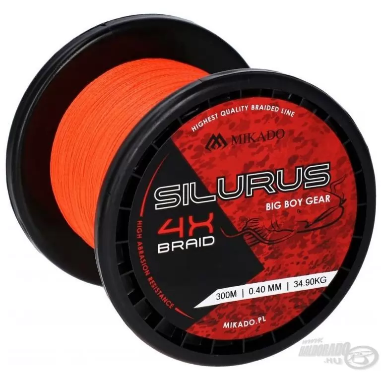 MIKADO Silurus 4X Braid Fluo Orange 300 m 0,40 mm / 1