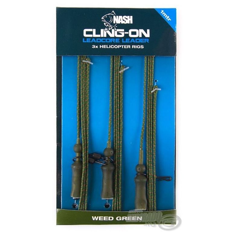 NASH Cling-On Leadcore Helicopter Leader Weed 1 m
