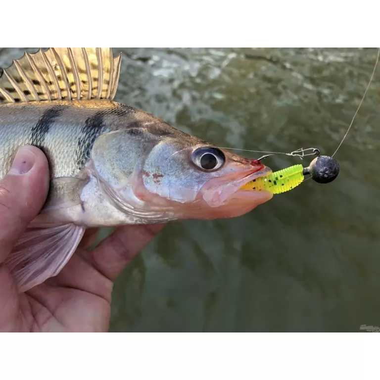 NEVIS Impulse Shad 6,3 cm - Piros csillámos / 2