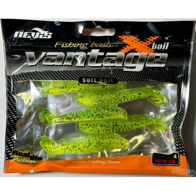 NEVIS Impulse Shad 7,5 cm - Neonzöld csillámos