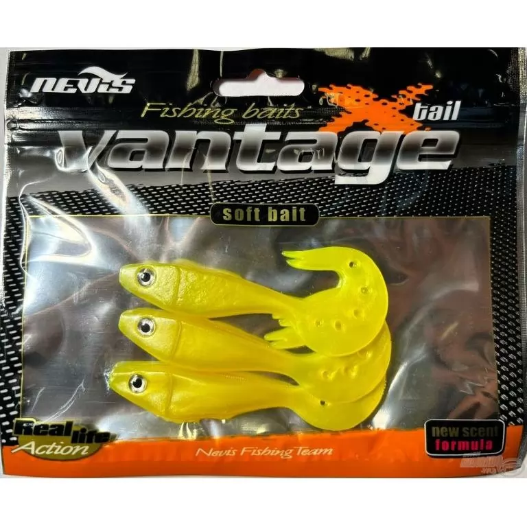 NEVIS Vantage Twister Shad 9 cm - Sárga / 4