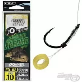 OWNER FD-02 Method Feeder előkötött monofil előke pellet karikával - 12 / 0,20 mm