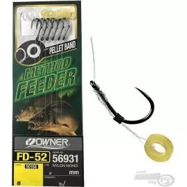 OWNER FD-52 Method Feeder előkötött monofil előke pellet karikával - 6 / 0,25 mm
