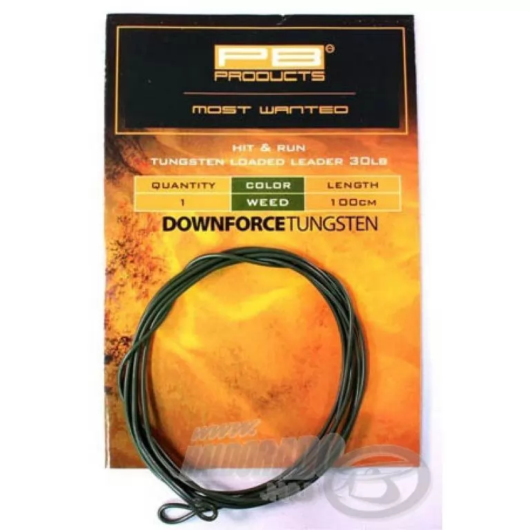 PB PRODUCTS Downforce Tungsten Loaded Leader Weed 30 Lb / 1