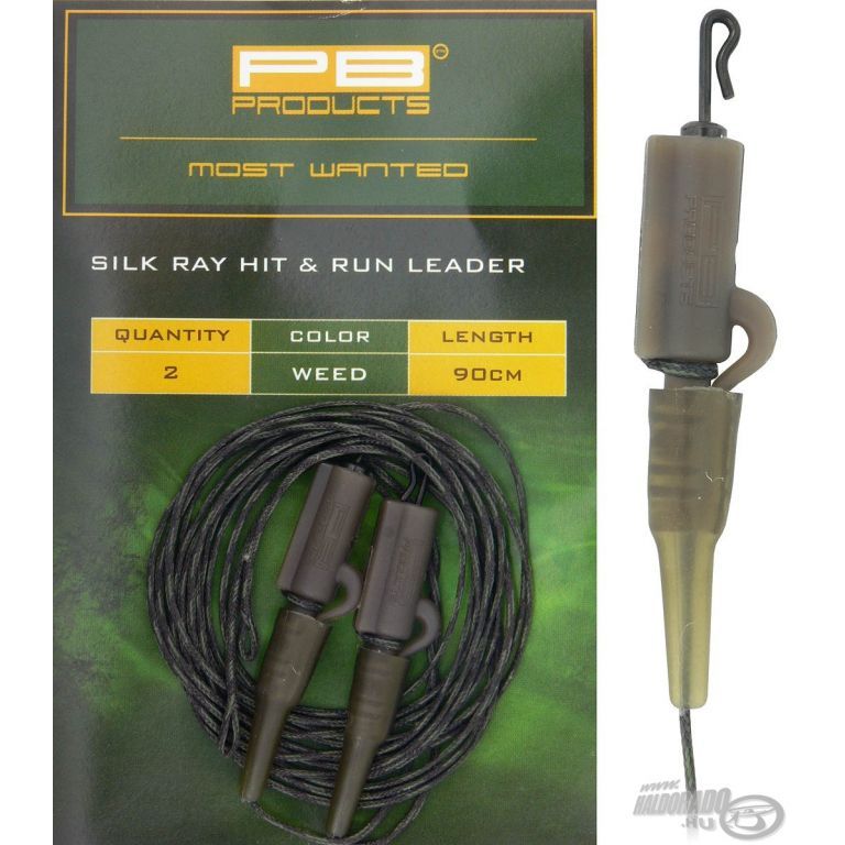 PB PRODUCTS Komplett végszerelék - Silk Ray Hit&Run Leader Weed 90 cm