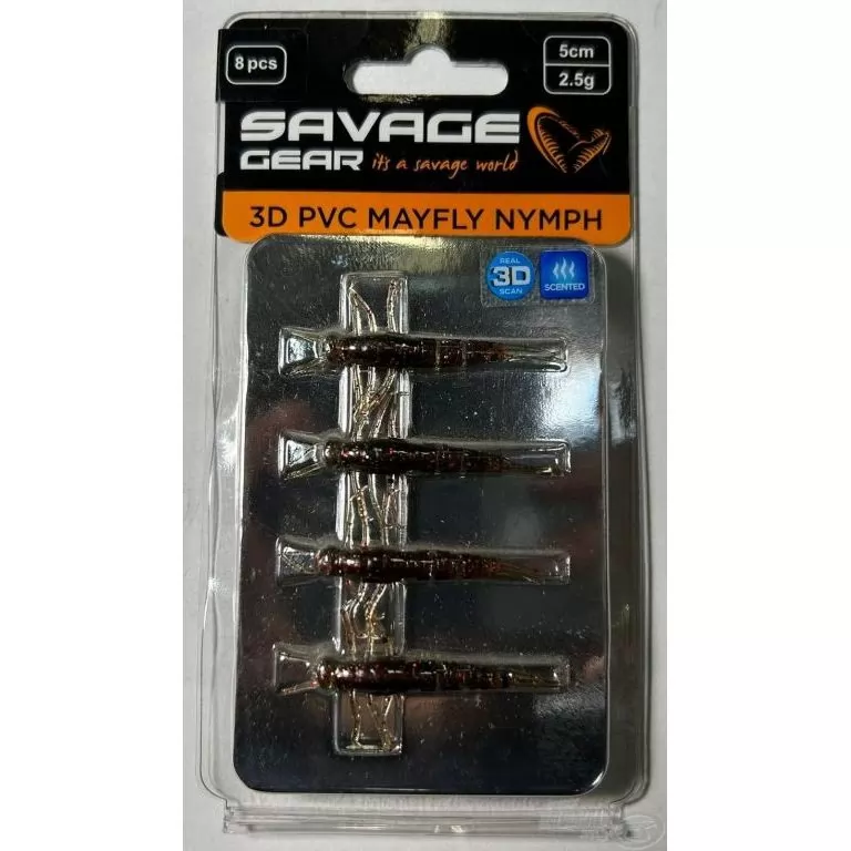 SAVAGE GEAR 3D TPE Mayfly Nymph 5 cm 2,5 g - Brown Glitter / 2