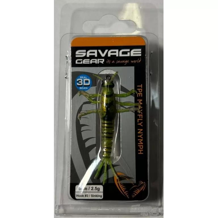 SAVAGE GEAR 3D TPE Mayfly Nymph 5 cm 2,5 g - Green / 2