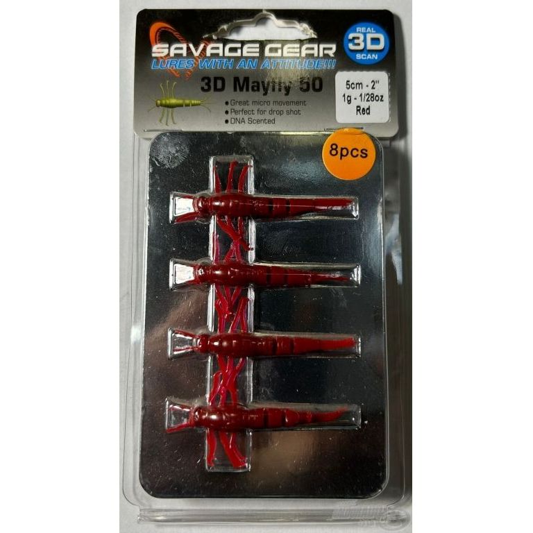 SAVAGE GEAR 3D TPE Mayfly Nymph 5 cm 2,5 g - Red