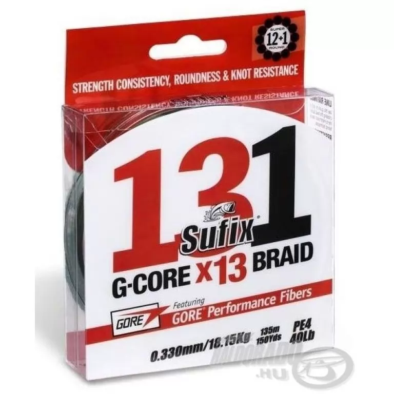 SUFIX 131 G-Core X13 Braid Green 150 m - 0,165 mm / 1