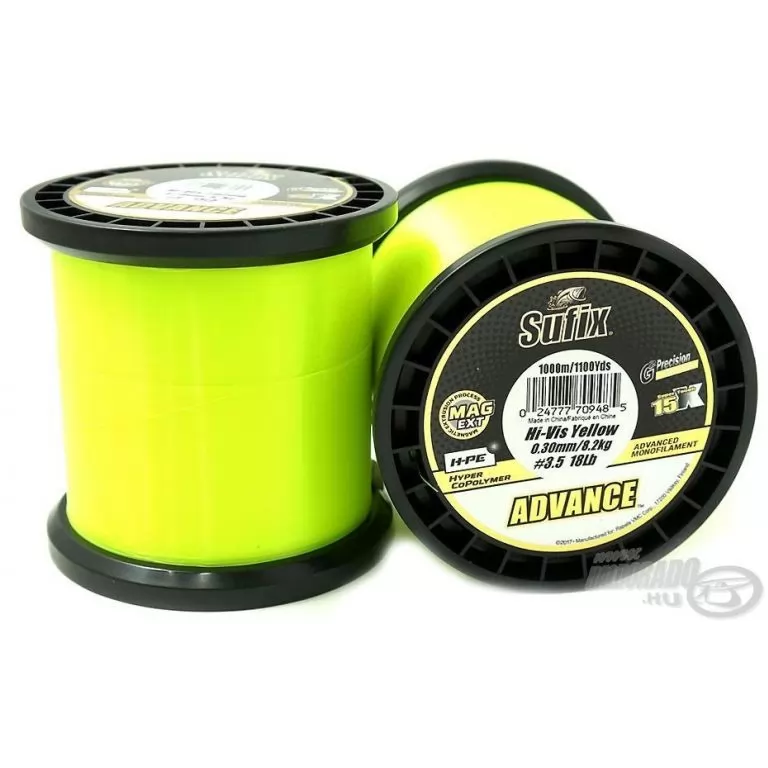 SUFIX Advance Hi Vis Yellow 1000 m 0,23 mm / 1