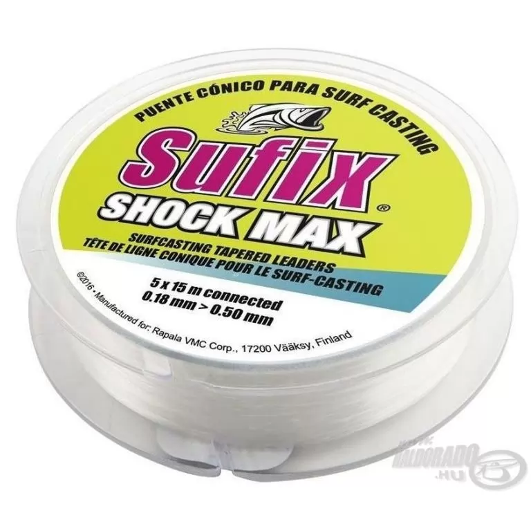 SUFIX Shock Max Tapered Line 5x15 m - 0,23-0,57 mm / 1