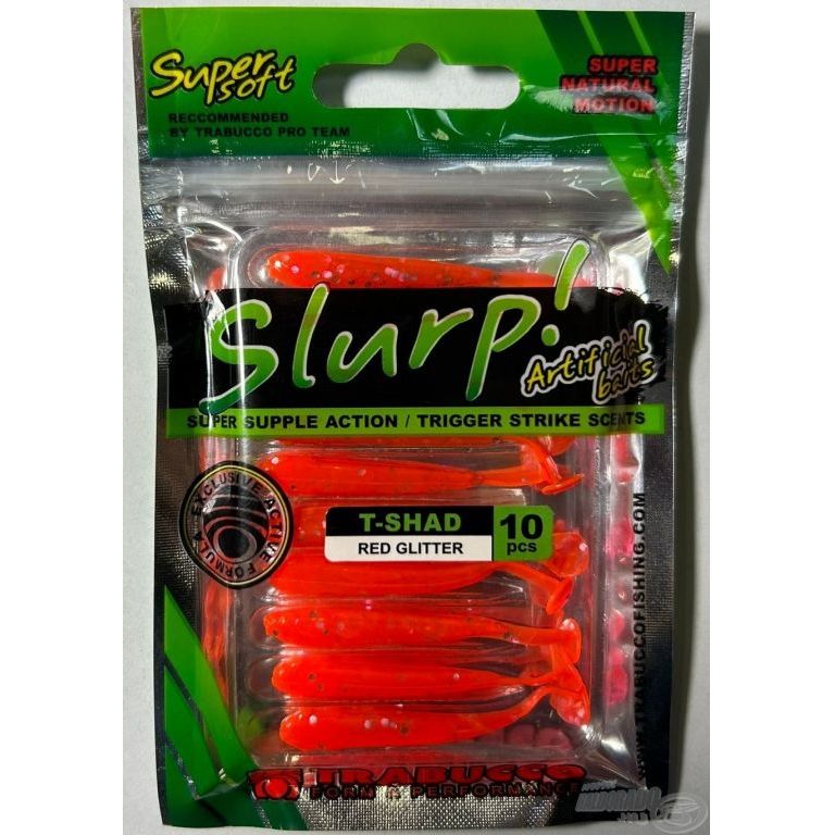 TRABUCCO Slurp Bait T-Shad - Red Glitter