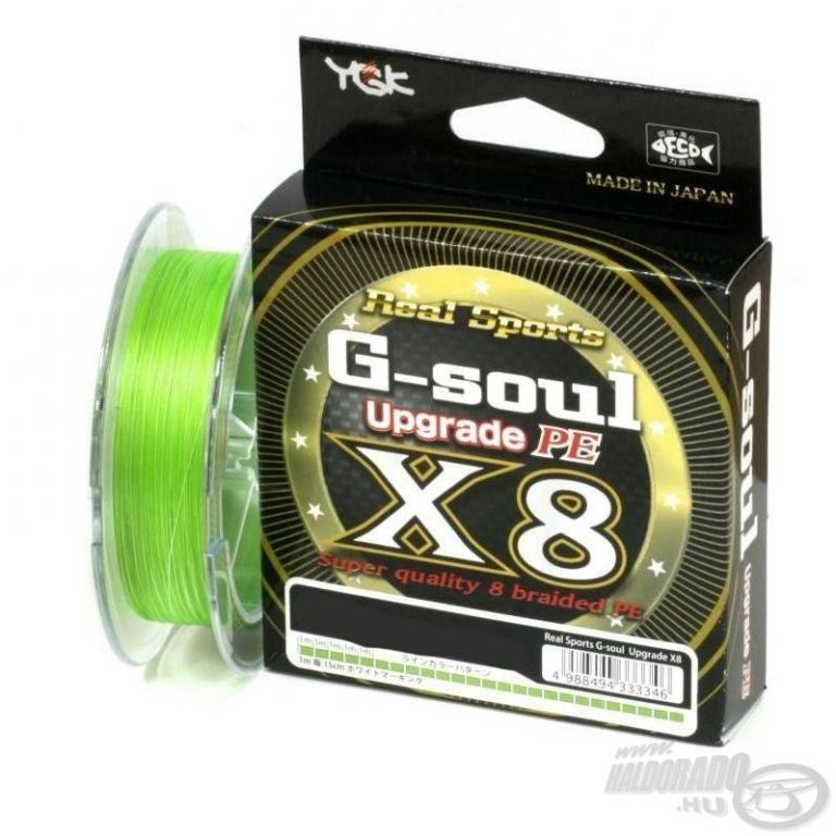 YGK G-Soul X8 Upgrade Braid fluo zöld 150 m - 0,128 mm